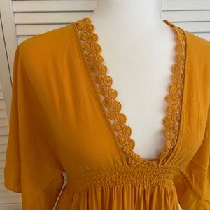 Burnt orange maxi dress